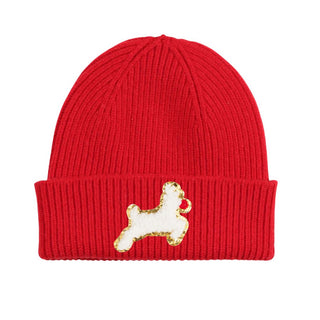 Sweet Wink Reindeer w/Gold Patch Beanie - Red, Sweet Wink, All Things Holiday, Beanie, cf-type-beanie, cf-vendor-sweet-wink, Christmas, Christmas Patch, christmas Tree, Reindeer, Santa Baby, 