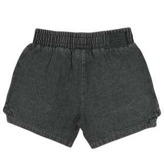 Tiny Whales Bodie Dad Shorts - Stonewashed Black Denim