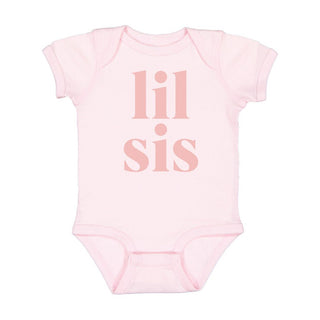 Sweet Wink Lil Sis Short Sleeve Bodysuit - Ballet, Sweet Wink, cf-size-0-3-months, cf-size-3-6-months, cf-type-onesie, cf-vendor-sweet-wink, Lil Sis, Little Sisiter Shirt, Little Sister, Litt