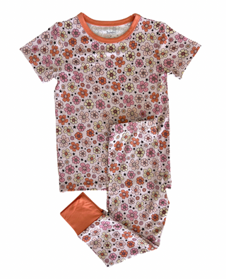 In My Jammers Bloom S/S 2pc PJ Set, In My Jammers, Bamboo, Bamboo Pajamas, Bloom, cf-size-2t, cf-size-4t, cf-size-5t, cf-size-6t, cf-size-7-8y, cf-type-pajamas, cf-vendor-in-my-jammers, Flora