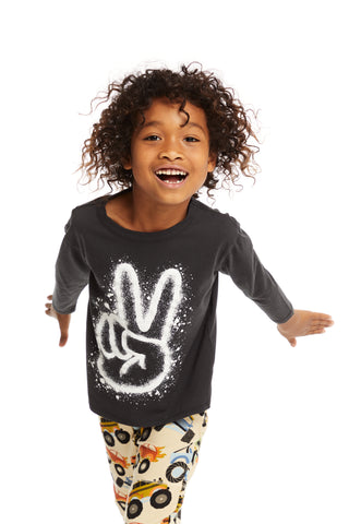 Chaser Spray Paint Peace Long Sleeve Tee 