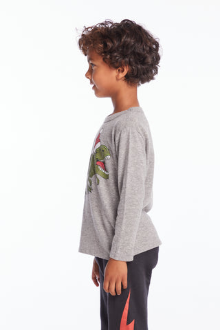 Chaser Dinosaur Santa Boys Long Sleeve