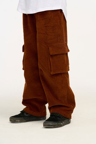 Chaser Wes Walnut Brown Corduroy Cargo Pants