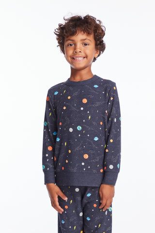 Chaser, Chaser Planets Boys Long Sleeve Pullover - Basically Bows & Bowties