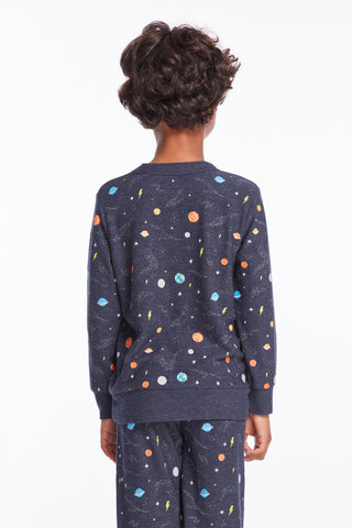 Chaser, Chaser Planets Boys Long Sleeve Pullover - Basically Bows & Bowties