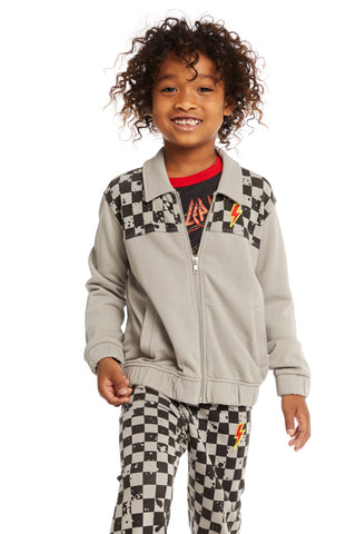 Chaser, Chaser Grey & Black Check Jacket - Basically Bows & Bowties