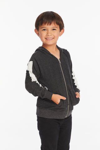 Chaser, Chaser Bolt Licorice Long Sleeve Zip Up Hoodie - Basically Bows & Bowties