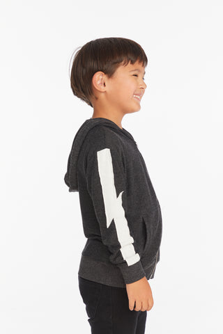 Chaser, Chaser Bolt Licorice Long Sleeve Zip Up Hoodie - Basically Bows & Bowties