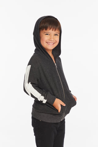 Chaser, Chaser Bolt Licorice Long Sleeve Zip Up Hoodie - Basically Bows & Bowties