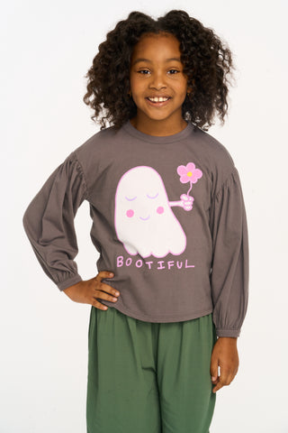 Chaser Bootiful Drew Long Sleeve Tee, Chaser, Bootiful, cf-size-5, cf-size-6, cf-type-tee, cf-vendor-chaser, Chaser, Chaser Happy Halloween, Chaser Kids, Ghost, Halloween, Halloween Shirt, Te