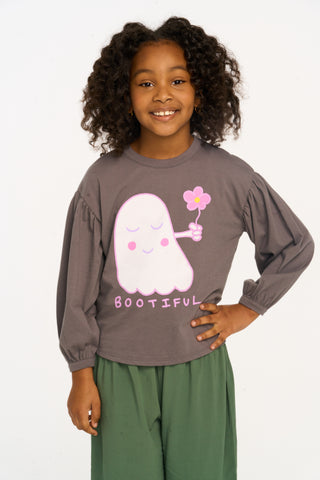 Chaser Bootiful Drew Long Sleeve Tee, Chaser, Bootiful, cf-size-5, cf-size-6, cf-type-tee, cf-vendor-chaser, Chaser, Chaser Happy Halloween, Chaser Kids, Ghost, Halloween, Halloween Shirt, Te