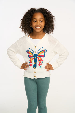 Chaser Butterfly Cardigan Sweater, Chaser, Butterflies, Butterfly, Cardigan, cf-size-10, cf-size-12, cf-size-6, cf-size-8, cf-type-cardigan, cf-vendor-chaser, Chaser, Chaser Kids, Sweater, Ca