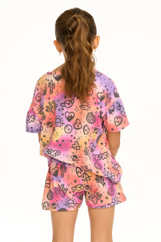 Chaser Wynn Cosmic Sunset Print Tee, Chaser, cf-size-4, cf-type-shirt, cf-vendor-chaser, Chaser, Chaser Kids, Chaser Kids Tee, Chaser Tee, Cosmic Sunset, T-shirt, Shirt - Basically Bows & Bow