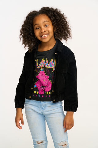 Chaser, Chaser Zaria Raven Black Corduroy Jacket - Basically Bows & Bowties