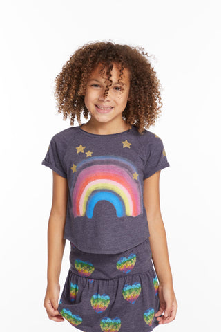 Chaser Painted Rainbow Girls Tee