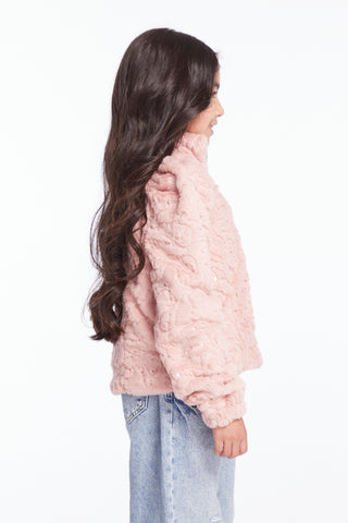 Chaser Girls Pinky Puff Sleeve Jacket