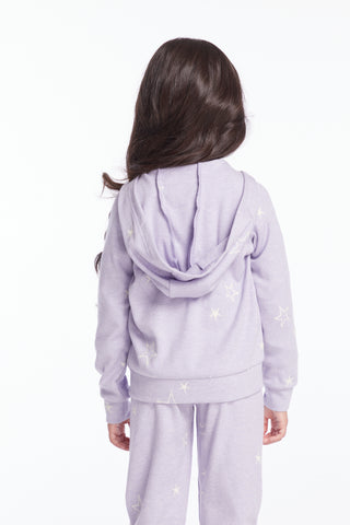 Chaser Girls Purple Sky Zip Up Hoodie