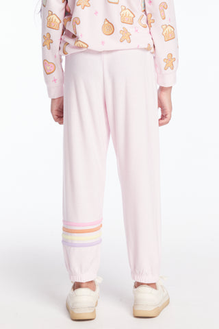 Chaser Slim Slouchy Pinky Girls Pant with Strappings