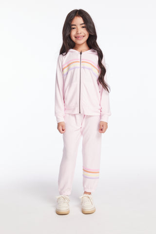 Chaser Girls Pinky Rainbow Zip Up Hoodie