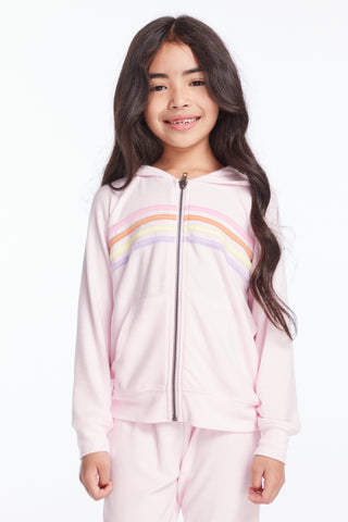 Chaser Girls Pinky Rainbow Zip Up Hoodie