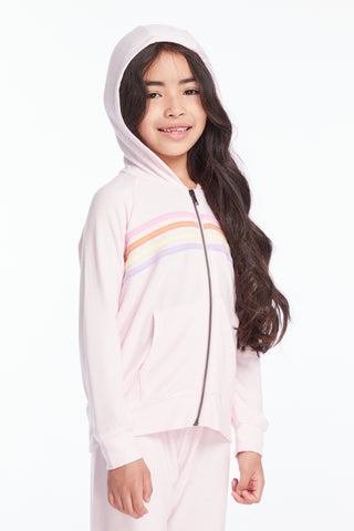 Chaser Girls Pinky Rainbow Zip Up Hoodie