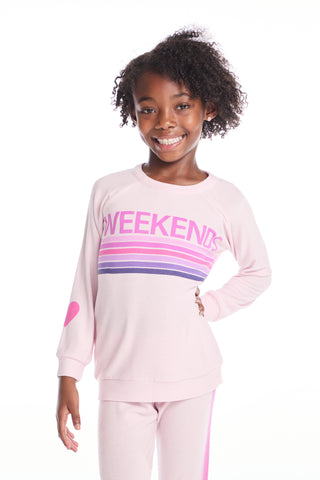 Chaser Weekends Girls Raglan Pullover