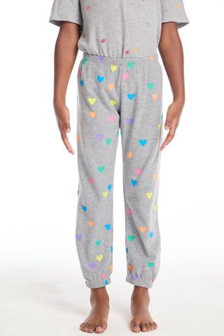 Chaser Rainbow Hearts Girls Pants