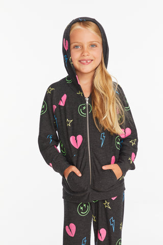 Chaser Neon Heart & Smiles Girls Pant