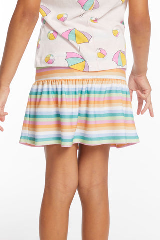 Chaser Peplum Sunshine Stripe Girls Skort