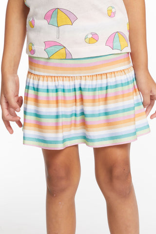 Chaser Peplum Sunshine Stripe Girls Skort