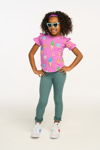 Chaser Sweets Ruffle Sleeve Tee, Chaser, cf-size-3, cf-size-4, cf-size-5, cf-size-6, cf-size-7, cf-size-8, cf-type-tee, cf-vendor-chaser, Chaser, Chaser Ice Cream, Chaser Kids, Chaser Short S