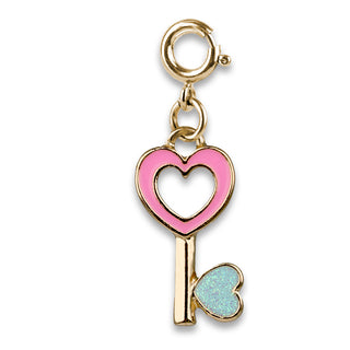 Charm It!, Charm It! Gold Heart Key Charm - Basically Bows & Bowties