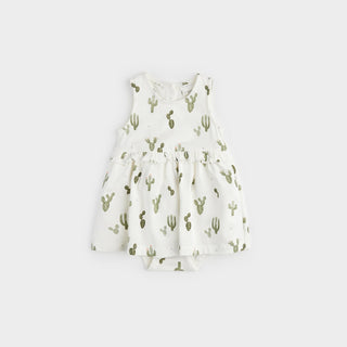 FIRSTS by Petit Lem Cactus Print Bodysuit Dress