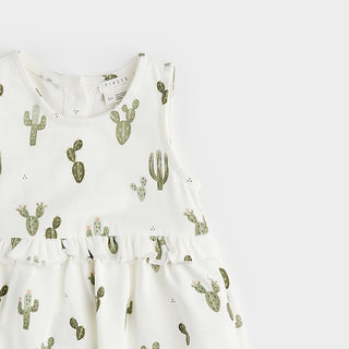 FIRSTS by Petit Lem Cactus Print Bodysuit Dress