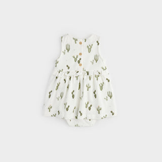 FIRSTS by Petit Lem Cactus Print Bodysuit Dress