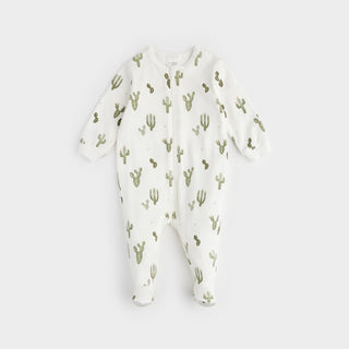 Firsts by Petit Lem Cactus Print Sleeper with Zipper