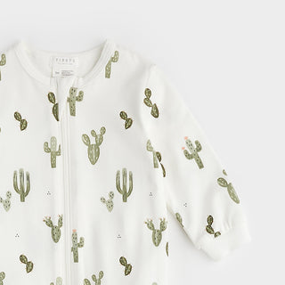 Firsts by Petit Lem Cactus Print Sleeper with Zipper