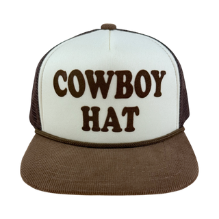 Tiny Whales Cowboy Hat Trucker Hat - Natural / Brown