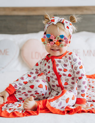 Dream Big Little Co, Dream Big Little Co Be Mine Dream Romper - Basically Bows & Bowties