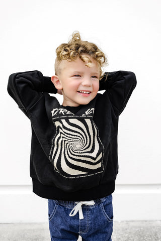 Little Bipsy Goal Achiever Crewneck - Black