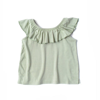 Little Bipsy Ruffle Bamboo Top - Desert Sage