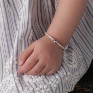 Cherished Moments Sterling Silver & Pearl Bracelet with Heart - Destiny