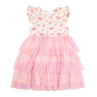 Sweet Wink Ditsy Floral Short Sleeve Tutu Dress