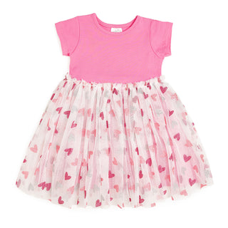 Sweet Wink, Sweet Wink Glitter Heart Valentine's Day S/S Tutu Dress - Basically Bows & Bowties