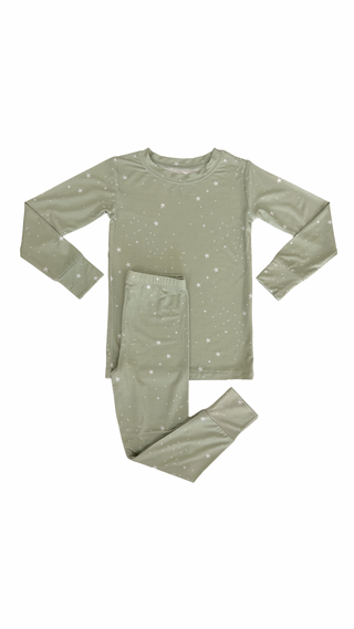 In My Jammers Green Star L/S 2pc PJ Set, In My Jammers, Bamboo, Bamboo Pajamas, cf-size-2t, cf-size-6t, cf-size-7-8, cf-type-pajamas, cf-vendor-in-my-jammers, Green Star, In My Jammers, In My