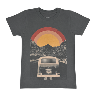 Tiny Whales Enjoy the Ride Short Sleeve Tee - Faded Black