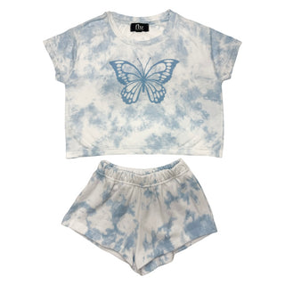 FBZ Butterfly Blue Tie Dye Short Sleeve Tee