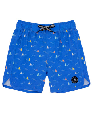 Feather 4 Arrow Shark Fin Boardshort - Marina Blue