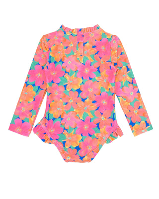 Feather 4 Arrow Frill Chaser Surf Suit - Pink Carnation