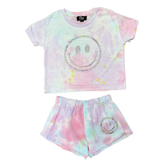 FBZ Smiley Pastel Tie Dye Shorts